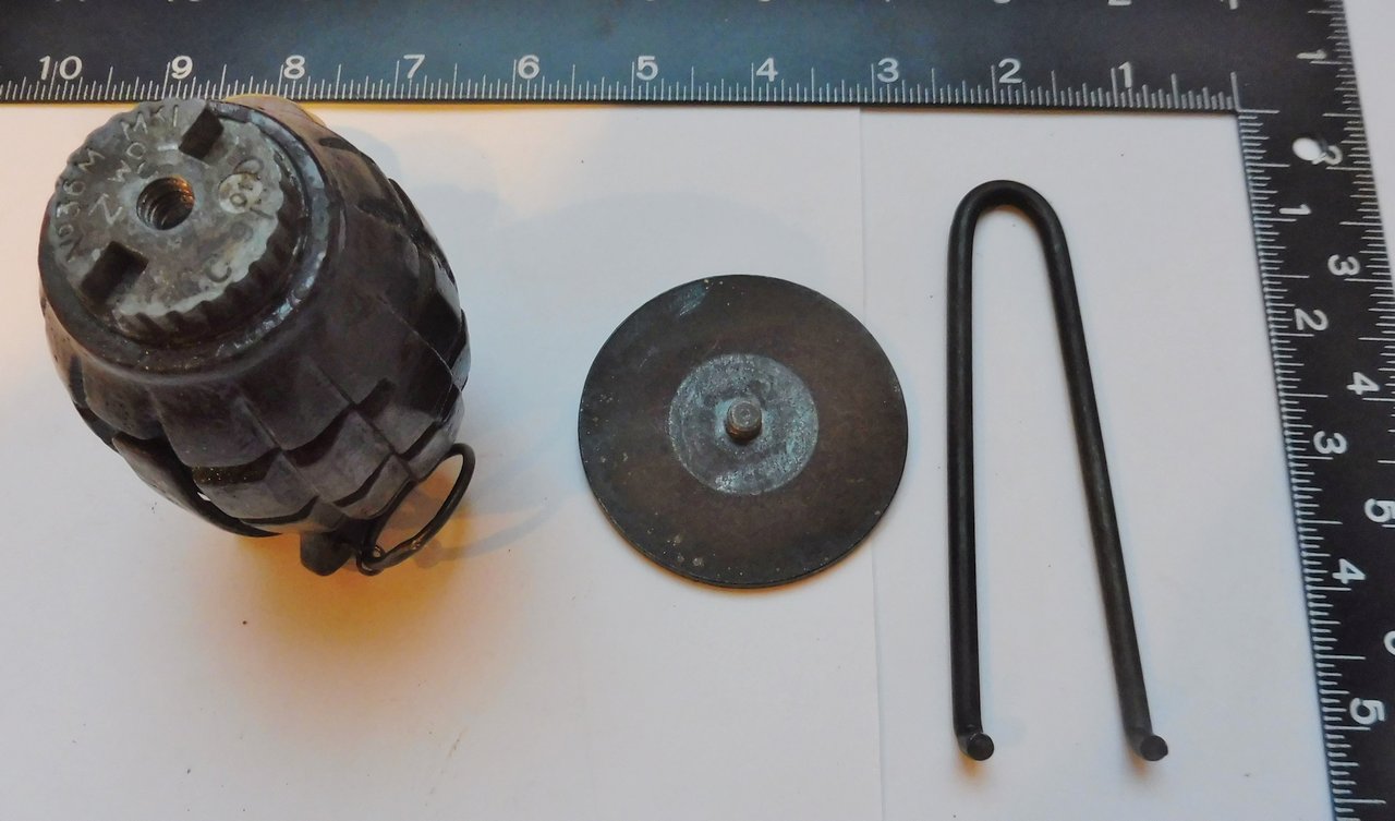 Mills Grenade No 36 - EY Plate and tool
