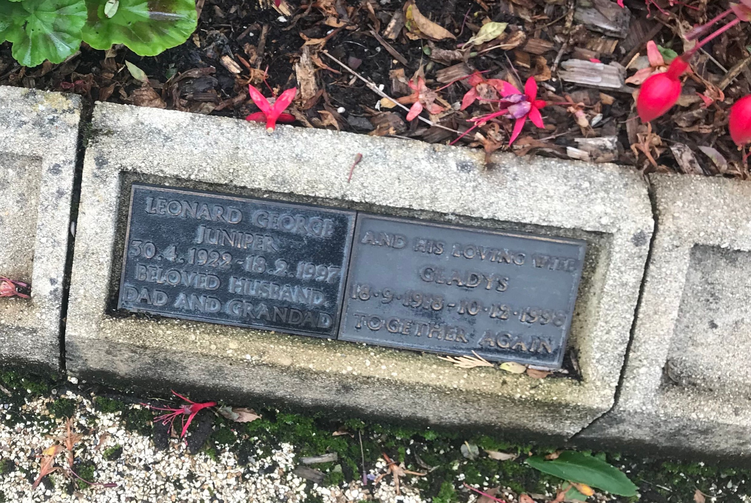 Leonard Juniper memorial